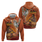 Australia Didgeridoo Hoodie Aussie Kookaburra Indigenous Dot Art