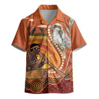 Australia Didgeridoo Kid Hawaiian Shirt Aussie Kookaburra Indigenous Dot Art