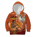 Australia Didgeridoo Kid Hoodie Aussie Kookaburra Indigenous Dot Art
