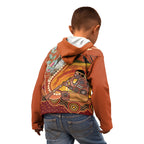 Australia Didgeridoo Kid Hoodie Aussie Kookaburra Indigenous Dot Art