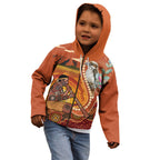 Australia Didgeridoo Kid Hoodie Aussie Kookaburra Indigenous Dot Art