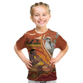 Australia Didgeridoo Kid T Shirt Aussie Kookaburra Indigenous Dot Art