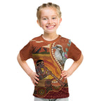 Australia Didgeridoo Kid T Shirt Aussie Kookaburra Indigenous Dot Art