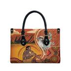 Australia Didgeridoo Leather Bag Aussie Kookaburra Indigenous Dot Art