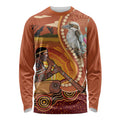 Australia Didgeridoo Long Sleeve Shirt Aussie Kookaburra Indigenous Dot Art
