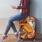 Australia Didgeridoo Luggage Cover Aussie Kookaburra Indigenous Dot Art