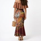 Australia Didgeridoo Mermaid Dress Aussie Kookaburra Indigenous Dot Art