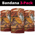 Australia Didgeridoo Neck Gaiter Aussie Kookaburra Indigenous Dot Art
