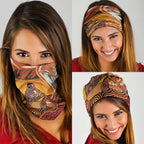 Australia Didgeridoo Neck Gaiter Aussie Kookaburra Indigenous Dot Art
