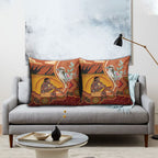 Australia Didgeridoo Pillow Cover Aussie Kookaburra Indigenous Dot Art