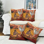 Australia Didgeridoo Pillow Cover Aussie Kookaburra Indigenous Dot Art