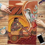 Australia Didgeridoo Puzzle Aussie Kookaburra Indigenous Dot Art