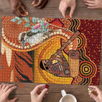 Australia Didgeridoo Puzzle Aussie Kookaburra Indigenous Dot Art