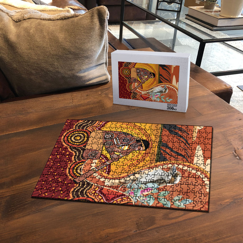 Australia Didgeridoo Puzzle Aussie Kookaburra Indigenous Dot Art