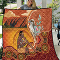 Australia Didgeridoo Quilt Aussie Kookaburra Indigenous Dot Art
