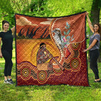 Australia Didgeridoo Quilt Aussie Kookaburra Indigenous Dot Art