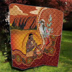 Australia Didgeridoo Quilt Aussie Kookaburra Indigenous Dot Art