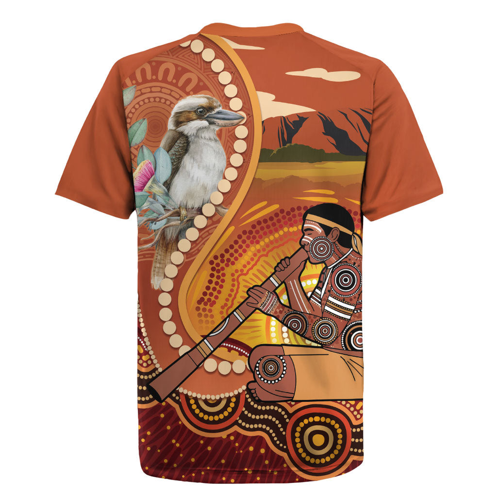 Australia Didgeridoo Rugby Jersey Aussie Kookaburra Indigenous Dot Art