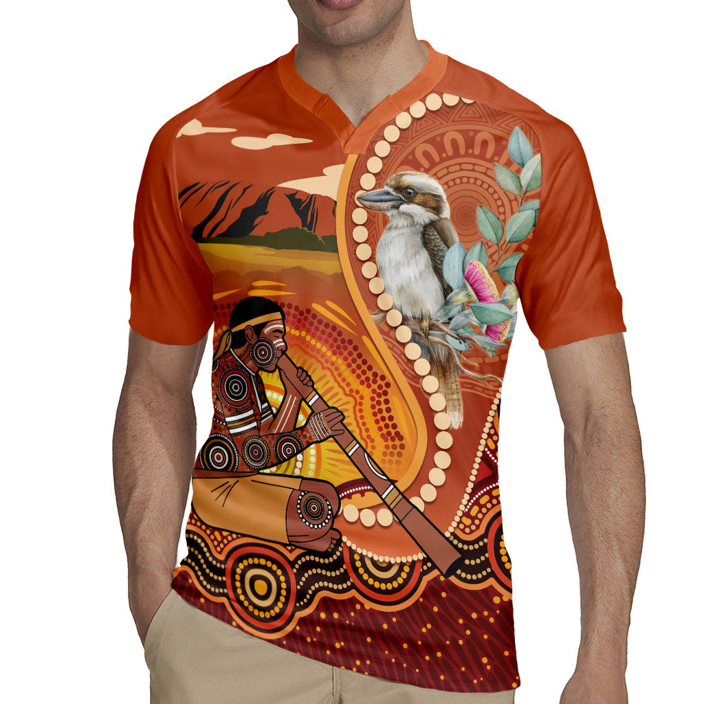 Australia Didgeridoo Rugby Jersey Aussie Kookaburra Indigenous Dot Art