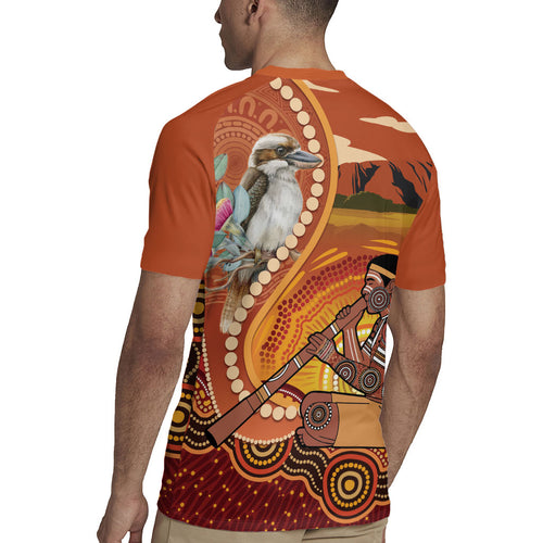 Australia Didgeridoo Rugby Jersey Aussie Kookaburra Indigenous Dot Art