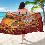 Australia Didgeridoo Sarong Aussie Kookaburra Indigenous Dot Art