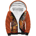 Australia Didgeridoo Sherpa Hoodie Aussie Kookaburra Indigenous Dot Art