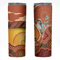 Australia Didgeridoo Skinny Tumbler Aussie Kookaburra Indigenous Dot Art