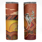 Australia Didgeridoo Skinny Tumbler Aussie Kookaburra Indigenous Dot Art