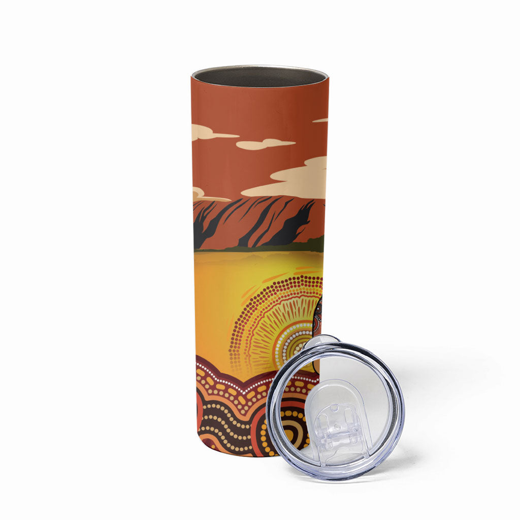 Australia Didgeridoo Skinny Tumbler Aussie Kookaburra Indigenous Dot Art