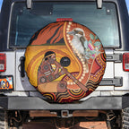 Australia Didgeridoo Spare Tire Cover Aussie Kookaburra Indigenous Dot Art