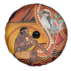 Australia Didgeridoo Spare Tire Cover Aussie Kookaburra Indigenous Dot Art