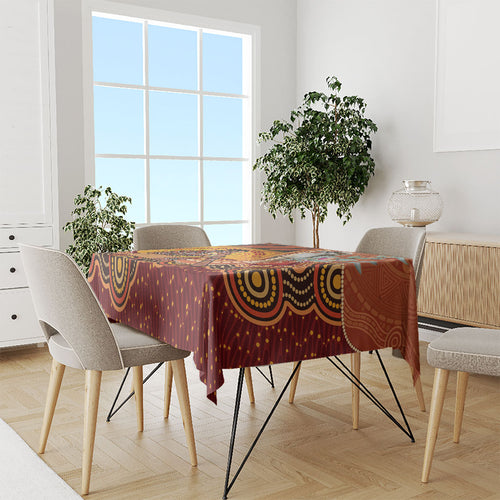 Australia Didgeridoo Tablecloth Aussie Kookaburra Indigenous Dot Art