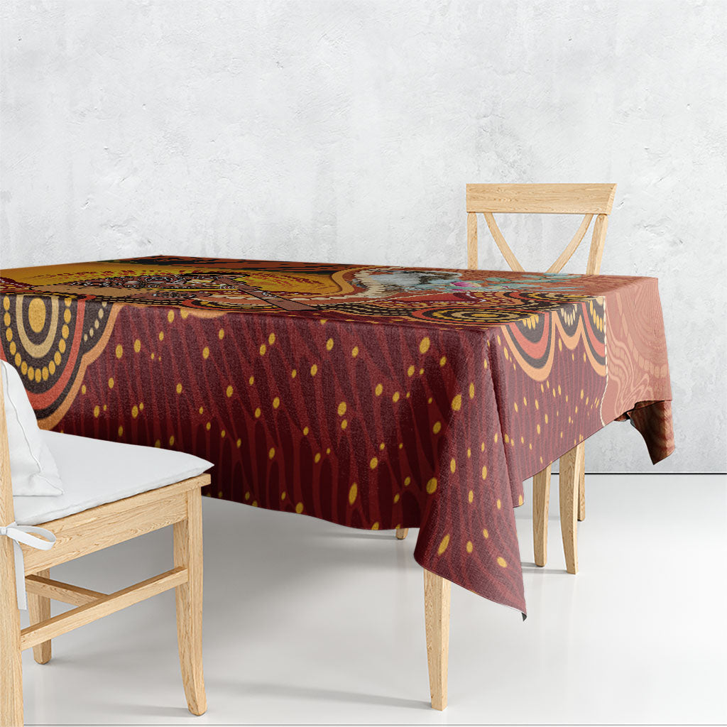 Australia Didgeridoo Tablecloth Aussie Kookaburra Indigenous Dot Art