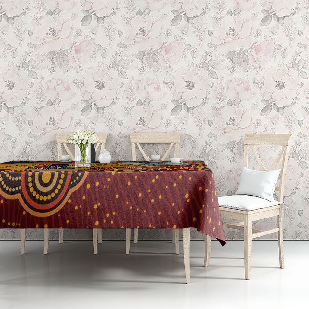 Australia Didgeridoo Tablecloth Aussie Kookaburra Indigenous Dot Art