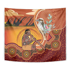 Australia Didgeridoo Tapestry Aussie Kookaburra Indigenous Dot Art