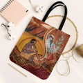 Australia Didgeridoo Tote Bag Aussie Kookaburra Indigenous Dot Art