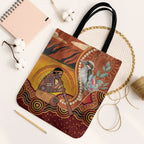 Australia Didgeridoo Tote Bag Aussie Kookaburra Indigenous Dot Art