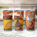 Australia Didgeridoo Tumbler Cup Aussie Kookaburra Indigenous Dot Art