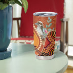 Australia Didgeridoo Tumbler Cup Aussie Kookaburra Indigenous Dot Art