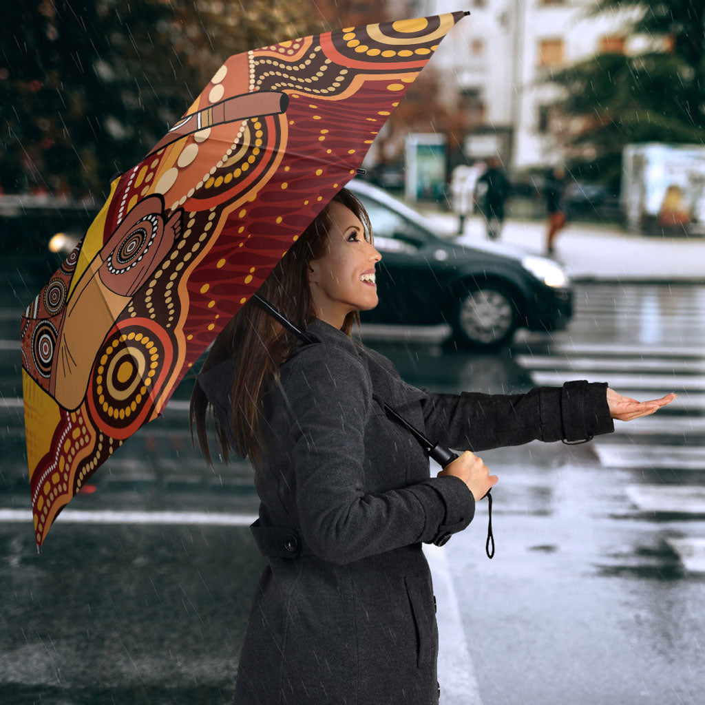 Australia Didgeridoo Umbrella Aussie Kookaburra Indigenous Dot Art