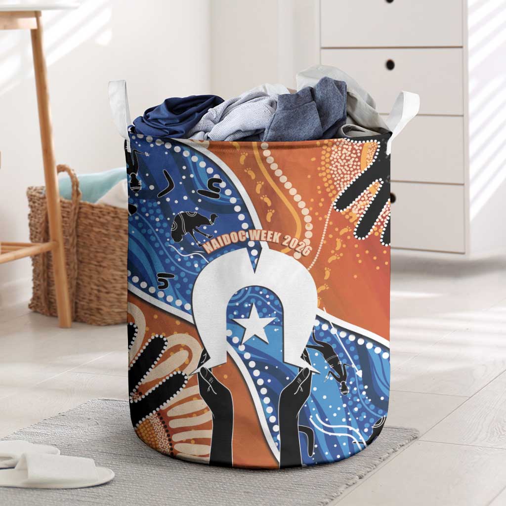 50 Years Of Deadly NAIDOC Week 2026 Laundry Basket Torres Strait Dhari Aboriginal Art