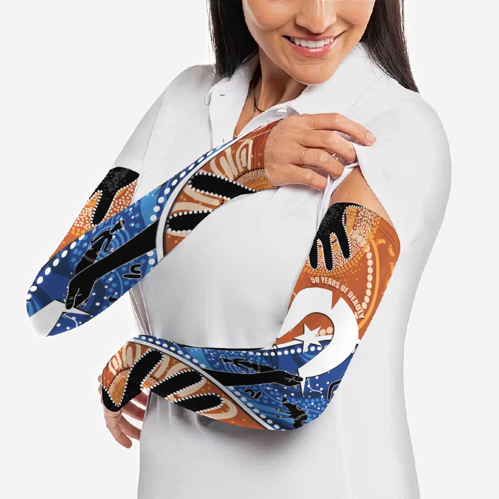 50 Years Of Deadly NAIDOC Week 2026 Arm Sleeves Torres Strait Dhari Aboriginal Art
