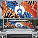 50 Years Of Deadly NAIDOC Week 2026 Auto Sun Shade Torres Strait Dhari Aboriginal Art