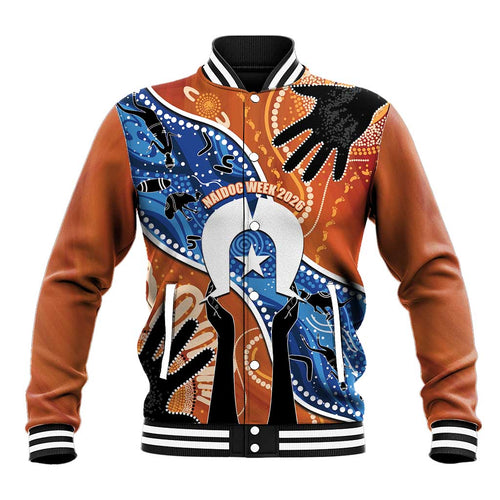50 Years Of Deadly NAIDOC Week 2026 Baseball Jacket Torres Strait Dhari Aboriginal Art