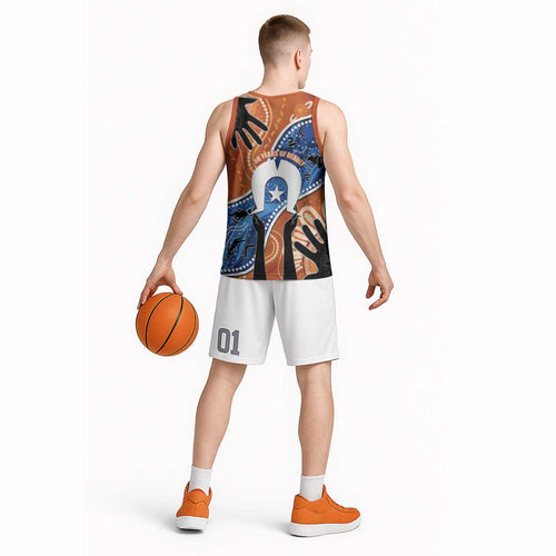 50 Years Of Deadly NAIDOC Week 2026 Basketball Jersey Torres Strait Dhari Aboriginal Art