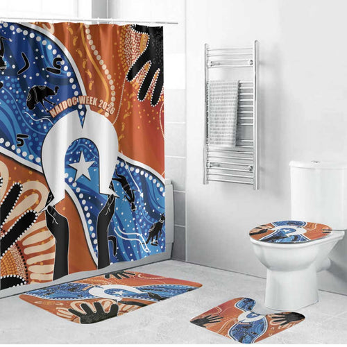 50 Years Of Deadly NAIDOC Week 2026 Bathroom Set Torres Strait Dhari Aboriginal Art