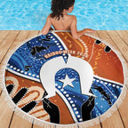 50 Years Of Deadly NAIDOC Week 2026 Beach Blanket Torres Strait Dhari Aboriginal Art