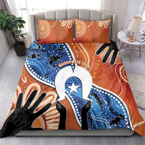 50 Years Of Deadly NAIDOC Week 2026 Bedding Set Torres Strait Dhari Aboriginal Art