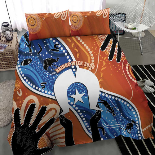 50 Years Of Deadly NAIDOC Week 2026 Bedding Set Torres Strait Dhari Aboriginal Art