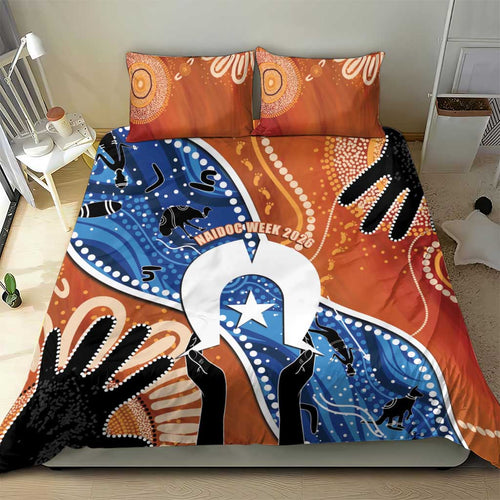 50 Years Of Deadly NAIDOC Week 2026 Bedding Set Torres Strait Dhari Aboriginal Art